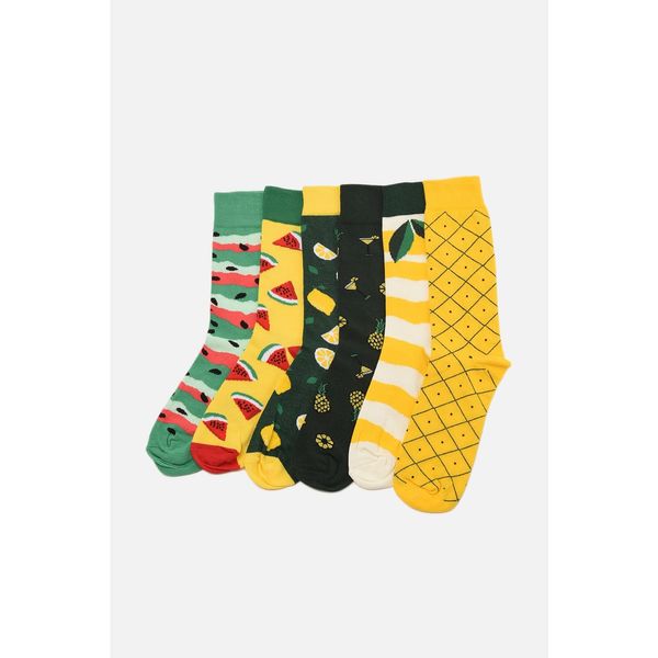 Trendyol Trendyol Multicolor Men's 6 Pack Clutch Socks