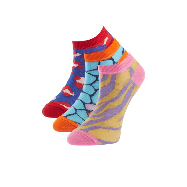 Trendyol Trendyol Multicolor Patterned 3-Pack Socks