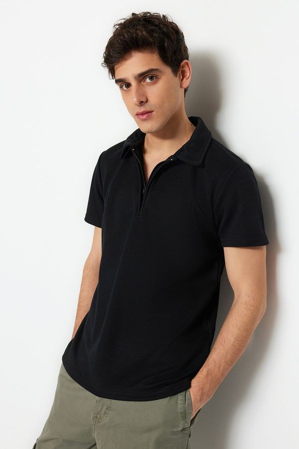 Trendyol Trendyol Polo T-shirt - Black - Fitted
