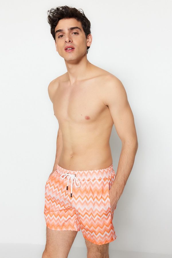 Trendyol Trendyol Swim Shorts - Orange - Geometric pattern