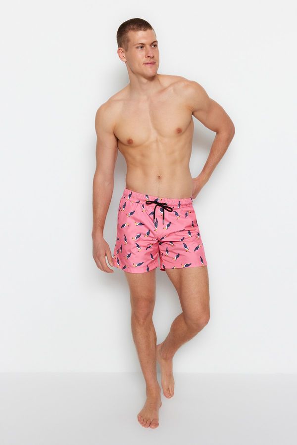 Trendyol Trendyol Swim Shorts - Pink - Animal print