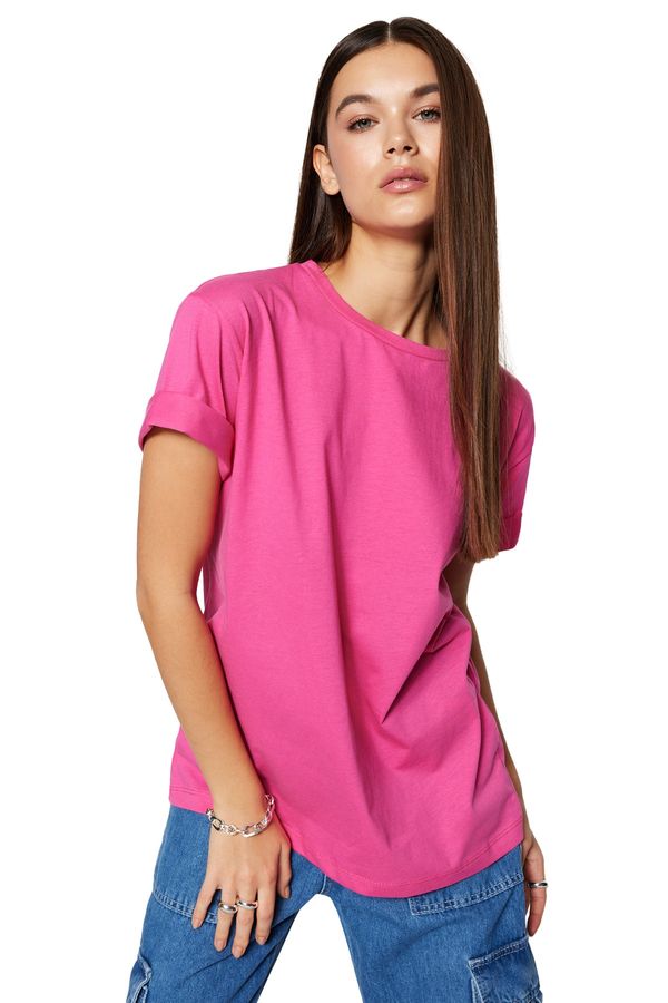 Trendyol Trendyol T-Shirt - Pink - Oversize