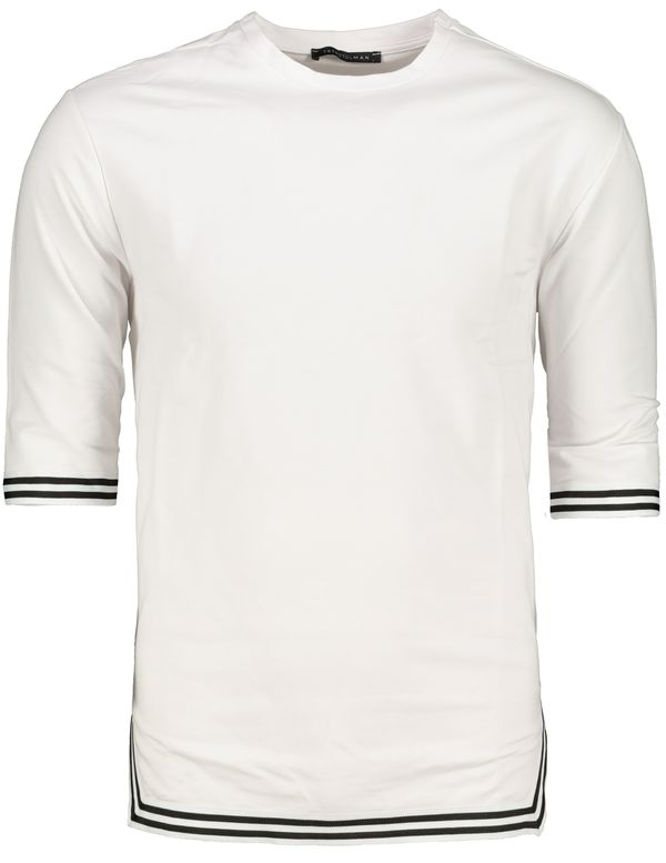Trendyol Trendyol White Male Regular Fit Bluza Strip Detail