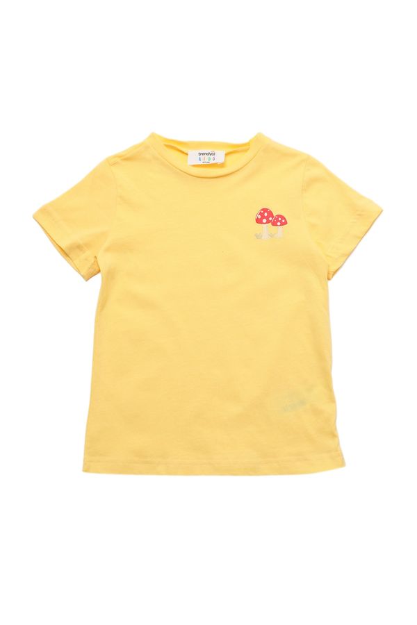 Trendyol Trendyol Yellow Printed Boy Knitted T-Shirt