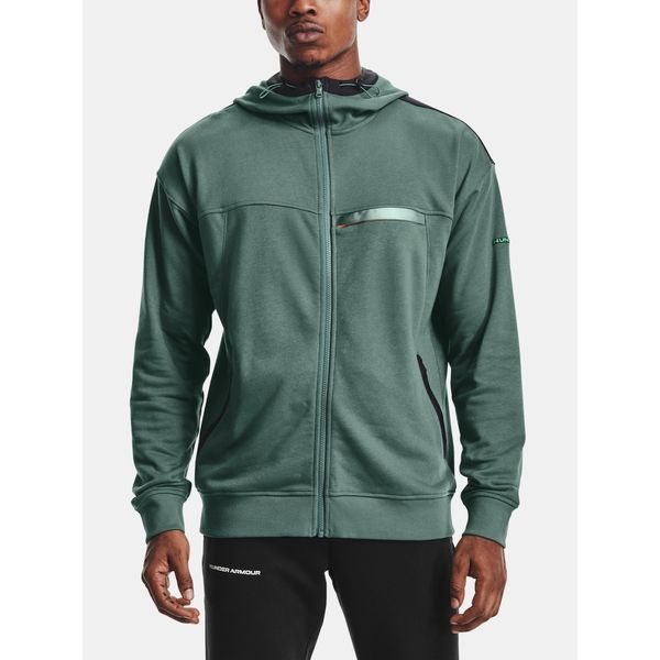 Under Armour Under Armour Sweatshirt RIVAL TERRY AMP FZ HD-GRN - Mens