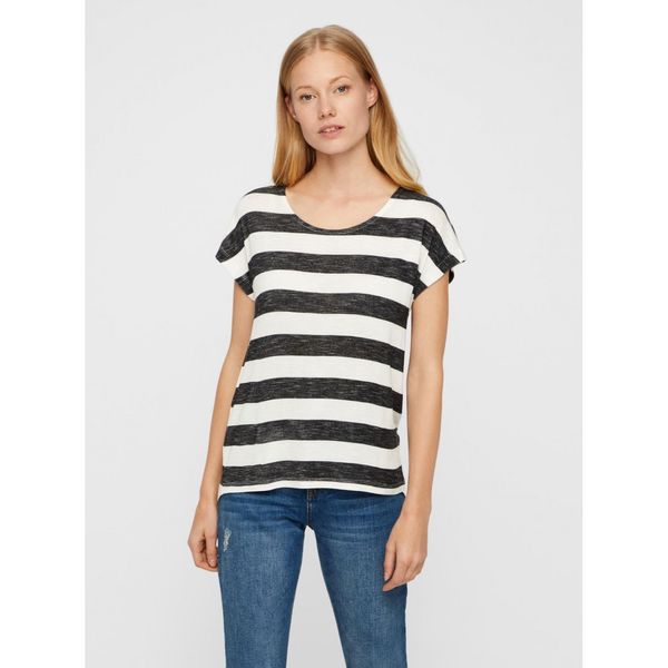 Vero Moda Black & White Striped T-Shirt VERO MODA Wide Stripe - Women