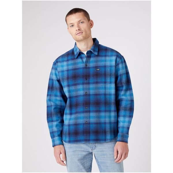 Wrangler Blue Men's Patterned Shirt Wrangler - Men's