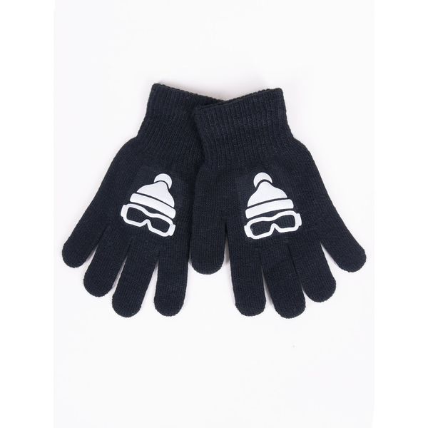 Yoclub Yoclub Kids's Boys' Five-Finger Gloves With Reflector RED-0237C-AA50-002