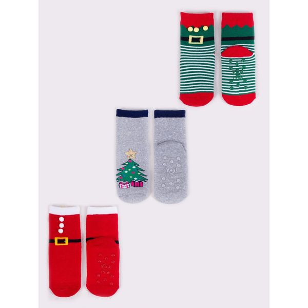 Yoclub Yoclub Kids's Children's Christmas Terry 3Pack Socks SKF-X001U-AA0D-0001