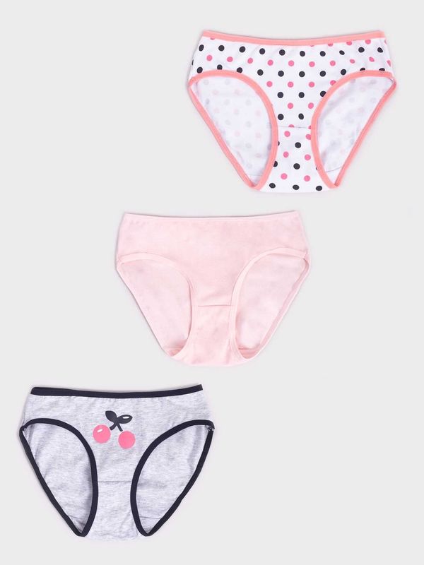 Yoclub Yoclub Kids's Cotton Girls' Briefs Underwear 3-Pack BMD-0033G-AA30-002