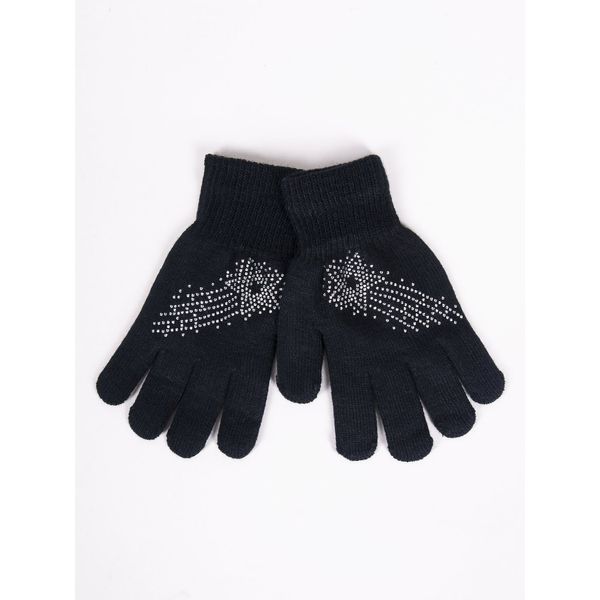 Yoclub Yoclub Kids's Girls' Five-Finger Gloves With Jets RED-0216G-AA50-007