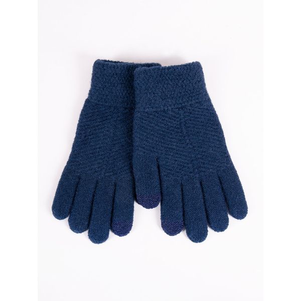 Yoclub Yoclub Kids's Girls' Five-Finger Touchscreen Gloves RED-0085G-005C-002 Navy Blue