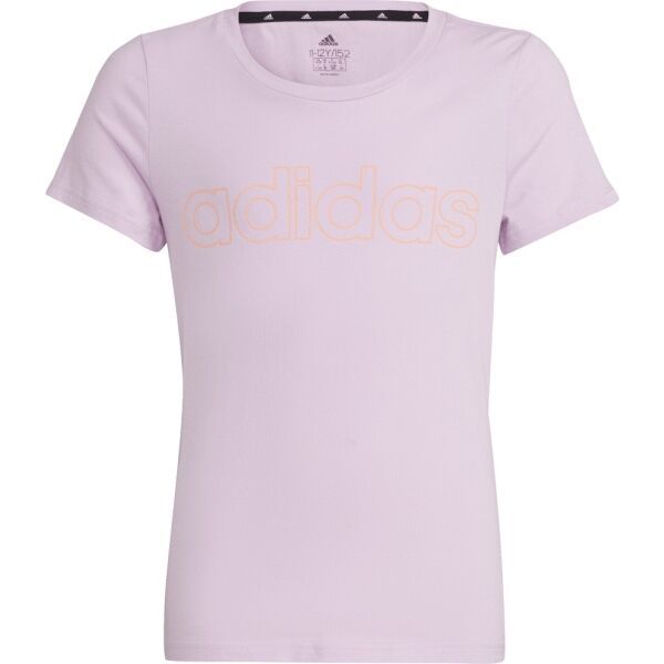adidas adidas LIN T Koszulka dziewczęca, różowy, rozmiar 164