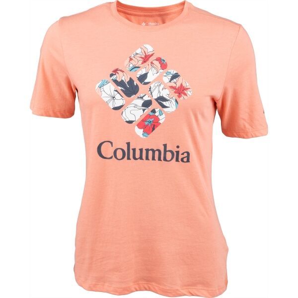 Columbia Columbia BLUEBIRD DAY RELAXED CREW NECK Koszulka damska, łososiowy, rozmiar L