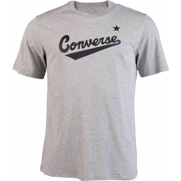 Converse Converse CENTER FRONT LOGO TEE Koszulka męska, szary, rozmiar XL