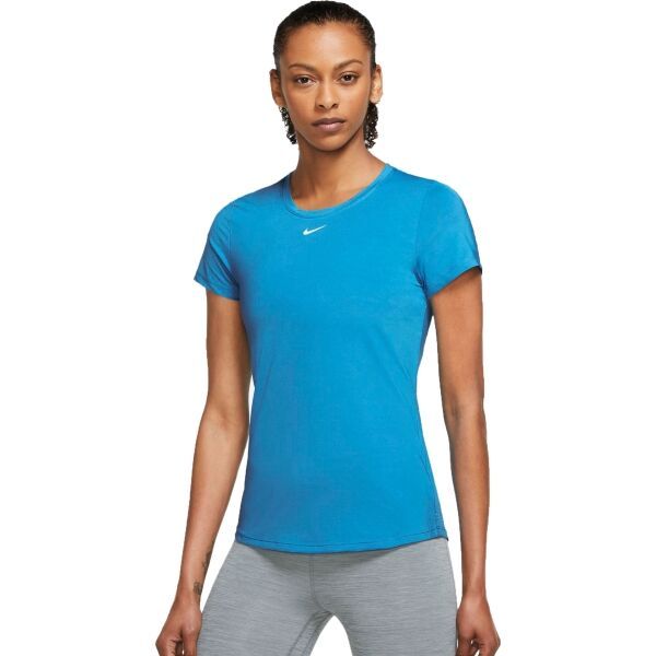 Nike Nike ONE DF SS SLIM TOP W Koszulka treningowa damska, niebieski, rozmiar M