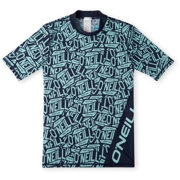 O'Neill O'Neill AOP S/SLV SKIN T-shirt chłopięcy, turkusowy, rozmiar 12