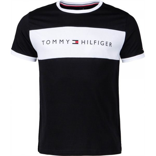 Tommy Hilfiger Tommy Hilfiger CN SS TEE LOGO FLAG Koszulka męska, czarny, rozmiar S